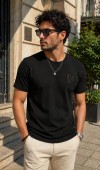 Erkek Siyah Basic T-Shirt 